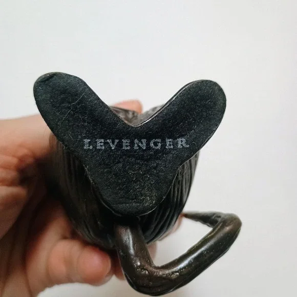 Levenger Vtg Bronze Brass Monkey Ape Ring Mail Letter Holder Paper Weight Desk - Picture 5 of 10